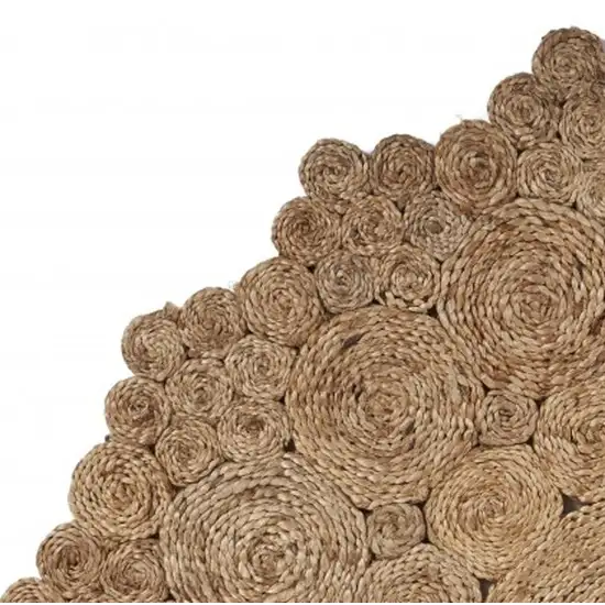 Natural Jute Abstract Geometric Hand Braided Area Rug Photo 4