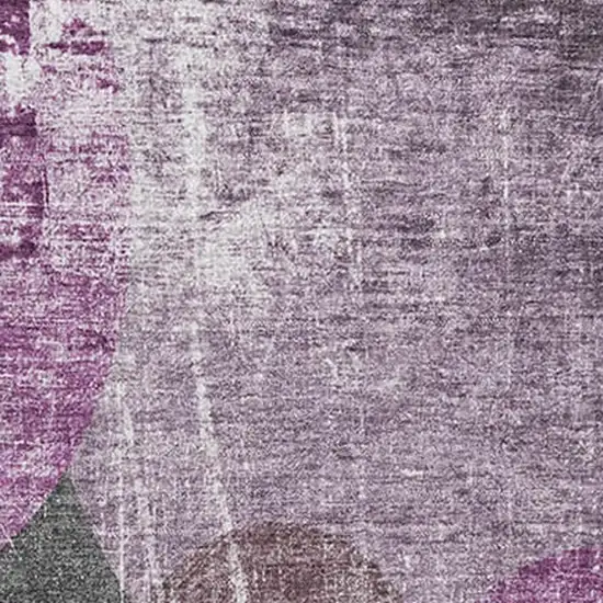 Cabernet And Ivory Abstract Washable Area Rug With UV Protection Photo 3