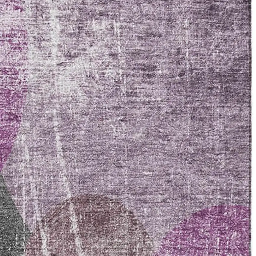 Cabernet And Ivory Abstract Washable Area Rug With UV Protection Photo 3