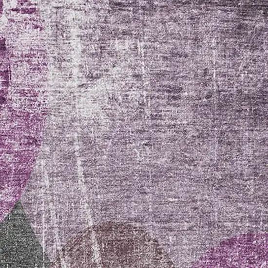 Cabernet And Ivory Abstract Washable Area Rug With UV Protection Photo 3