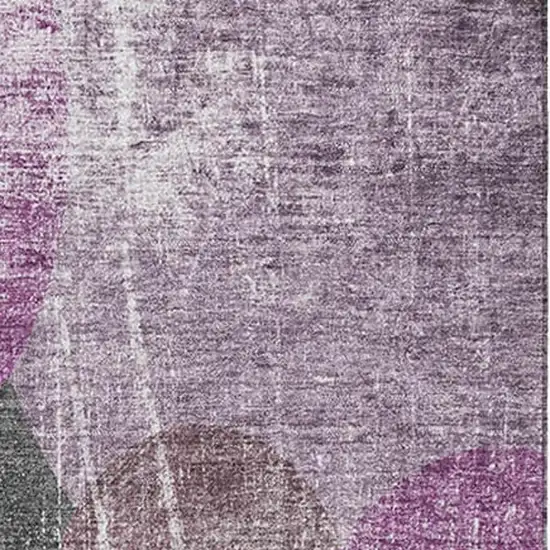 Cabernet And Ivory Abstract Washable Area Rug With UV Protection Photo 3