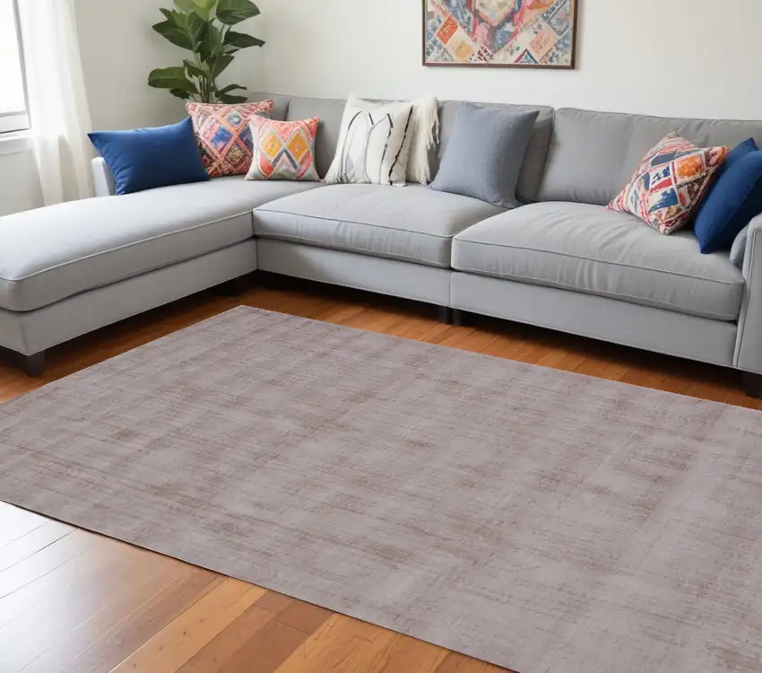 Camel Hand Loomed Area Rug Photo 1
