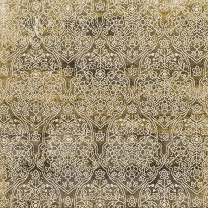 Beige And Brown Medallion Area Rug Photo 5