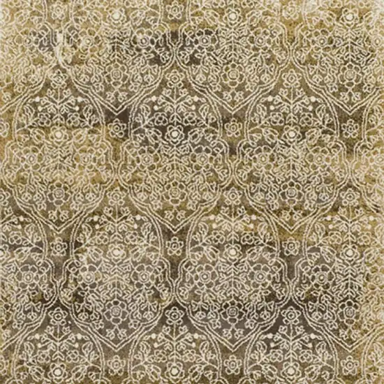 Camel Medallion Stain Resistant Area Rug Photo 5