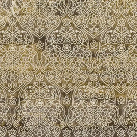 Camel Medallion Stain Resistant Area Rug Photo 4