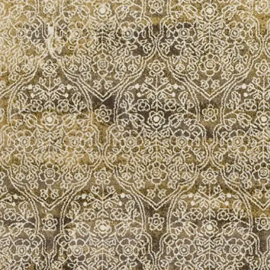 Camel Medallion Stain Resistant Area Rug Photo 9