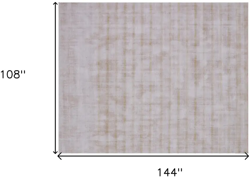 Camel Striped Hand Loomed Area Rug Photo 7