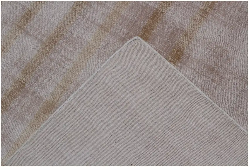 Camel Striped Hand Loomed Area Rug Photo 5