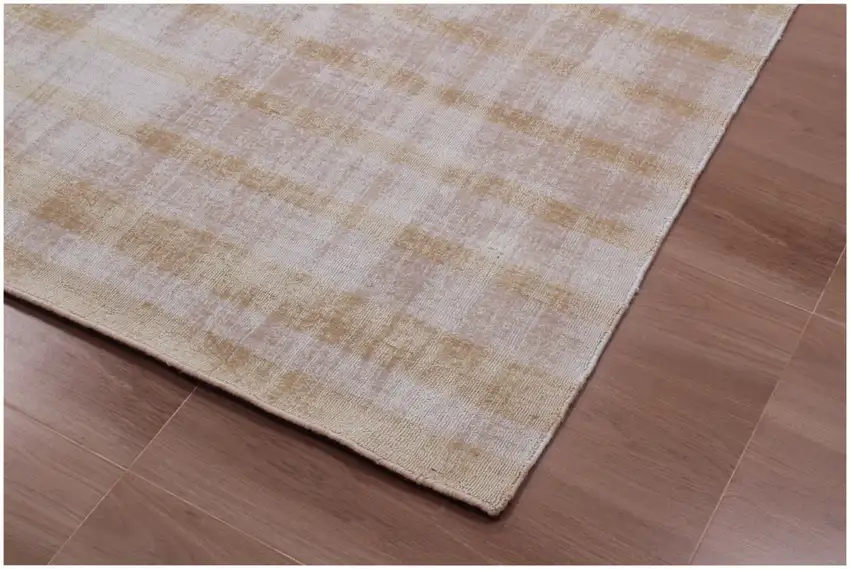 Camel Striped Hand Loomed Area Rug Photo 4