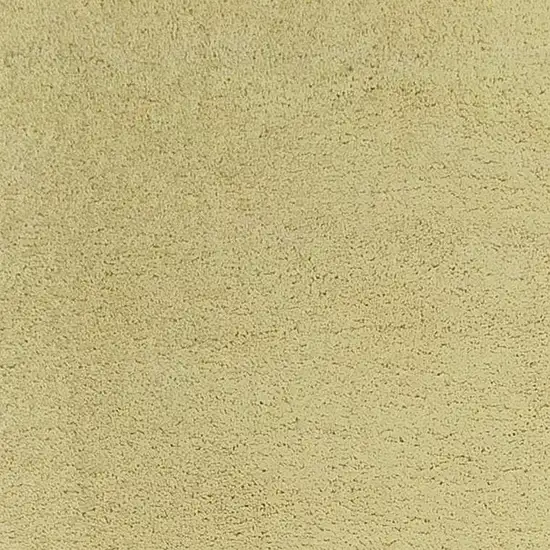 8' Canary Yellow Shag Hand Woven Runner Rug Photo 3