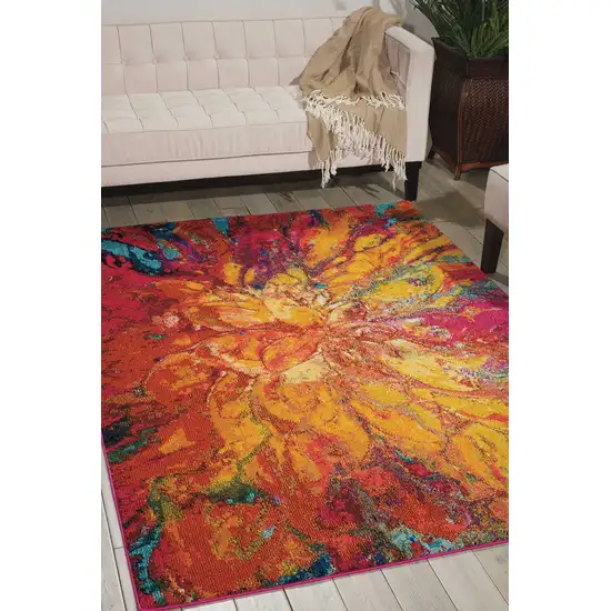 Cayenne Abstract Power Loom Non Skid Area Rug Photo 5