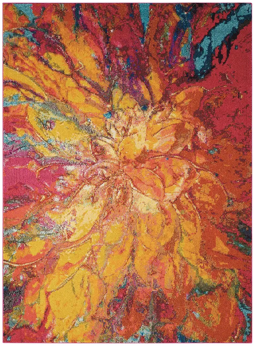 Cayenne Abstract Power Loom Non Skid Area Rug Photo 4