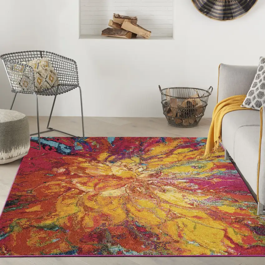 Cayenne Abstract Power Loom Non Skid Area Rug Photo 5