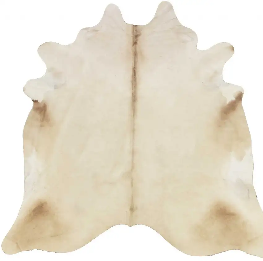 6.5 Ft  Champagne Brindled Cowhide Rug Photo 3