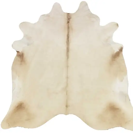 6.5 Ft  Champagne Brindled Cowhide Rug Photo 3