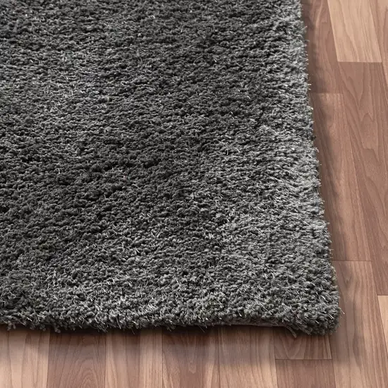 Charcoal And Black Hand Loomed Area Rug Photo 6