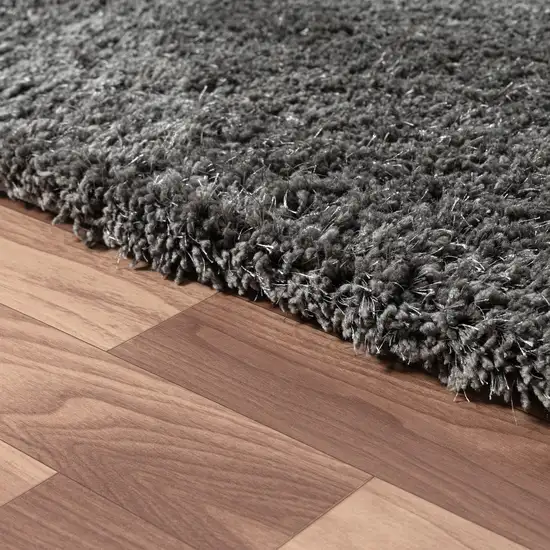 Charcoal And Black Hand Loomed Area Rug Photo 4