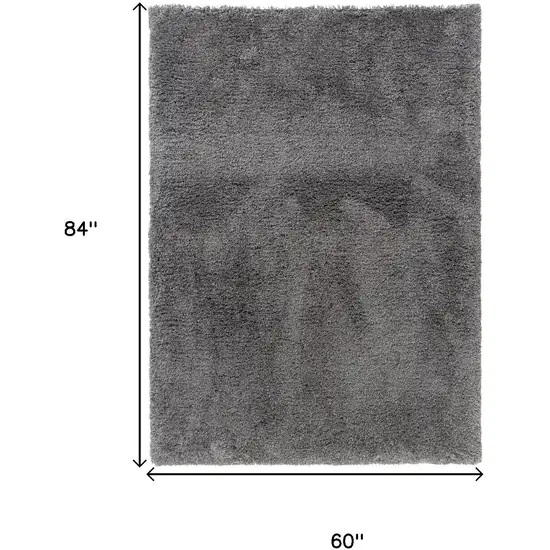 Charcoal And Black Hand Loomed Area Rug Photo 9