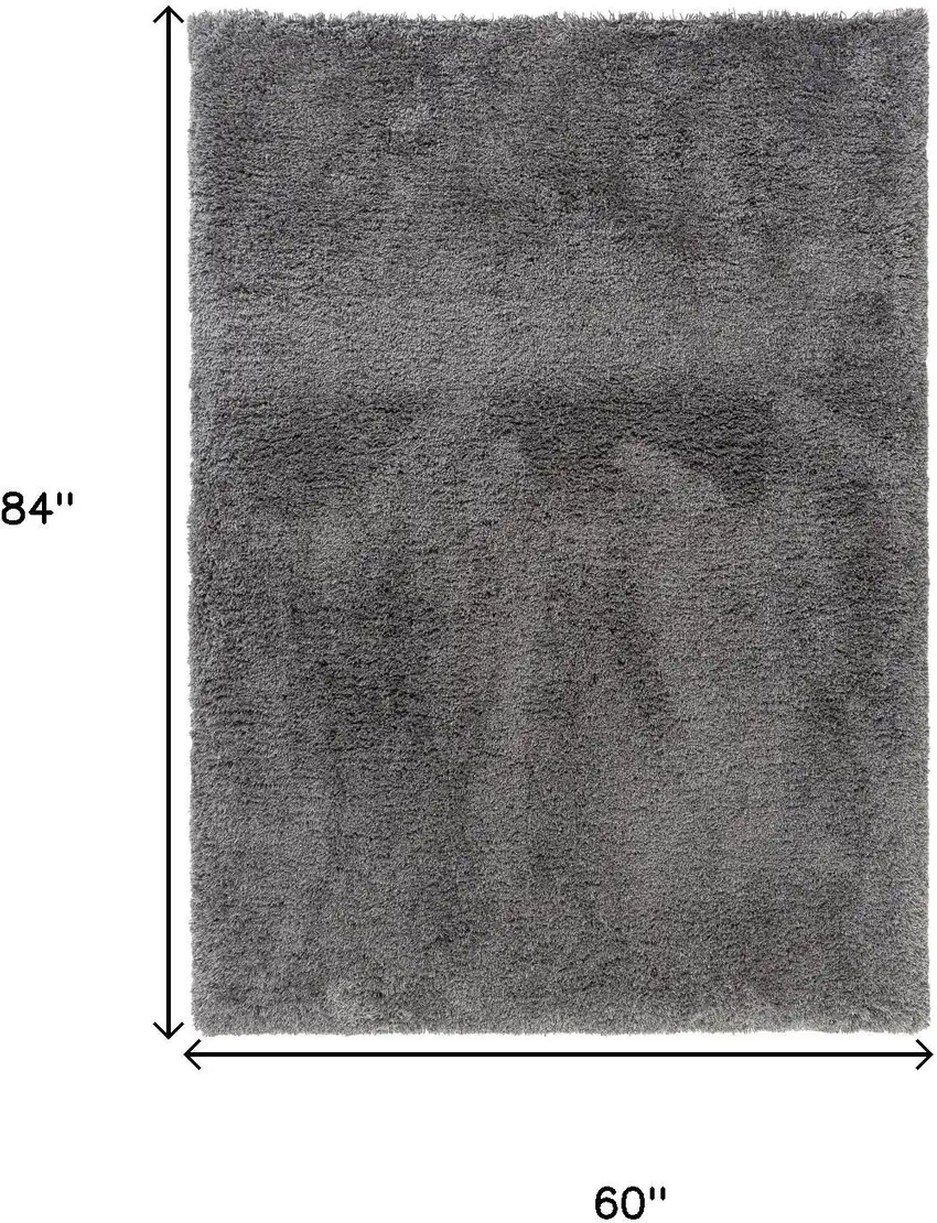 Charcoal And Black Hand Loomed Area Rug Photo 9