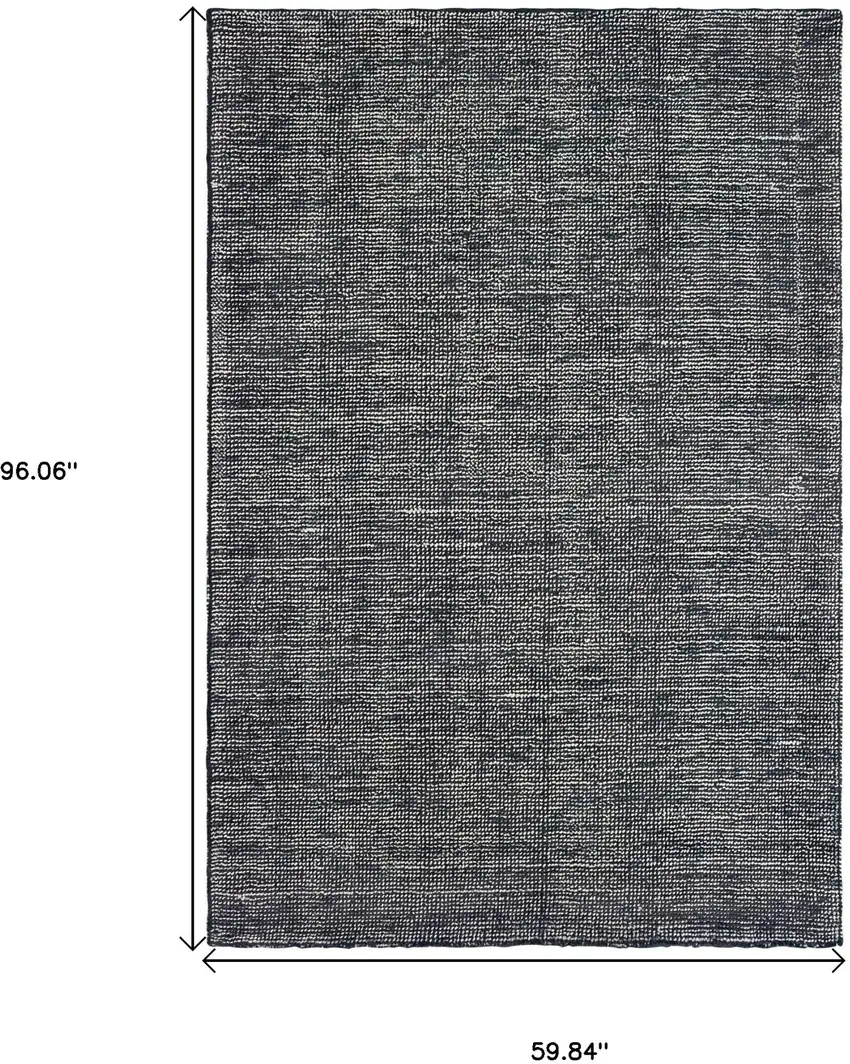 Charcoal And Black Hand Tufted Area Rug Photo 3