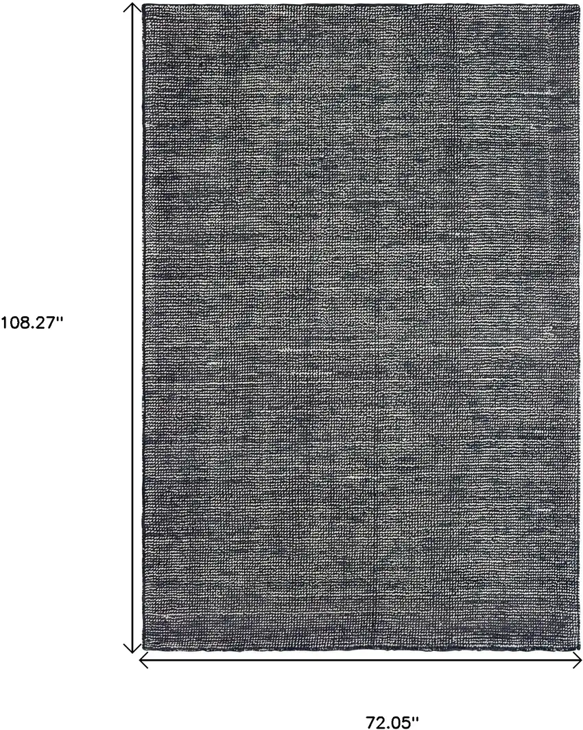 Charcoal And Black Hand Tufted Area Rug Photo 3