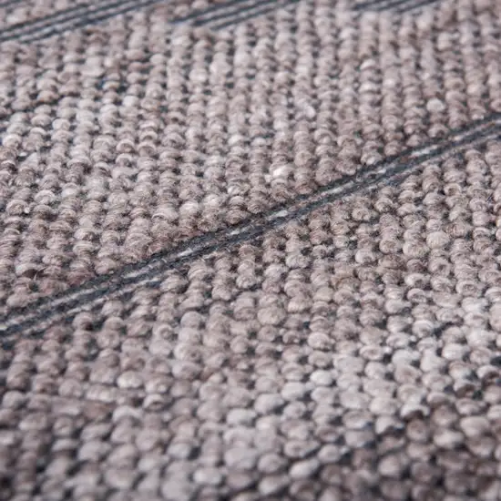 Charcoal And Gray Geometric Hand Woven Area Rug With UV Protection Photo 3