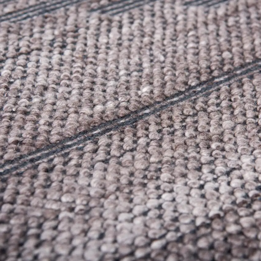 Charcoal And Gray Geometric Hand Woven Area Rug With UV Protection Photo 3