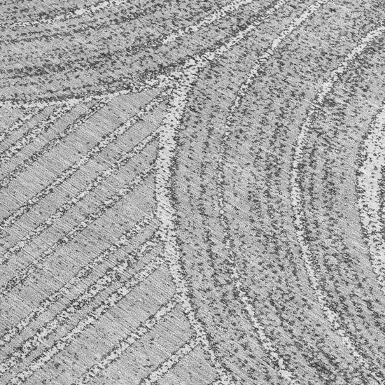 Charcoal And Gray Geometric Washable Indoor Outdoor Area Rug Photo 3