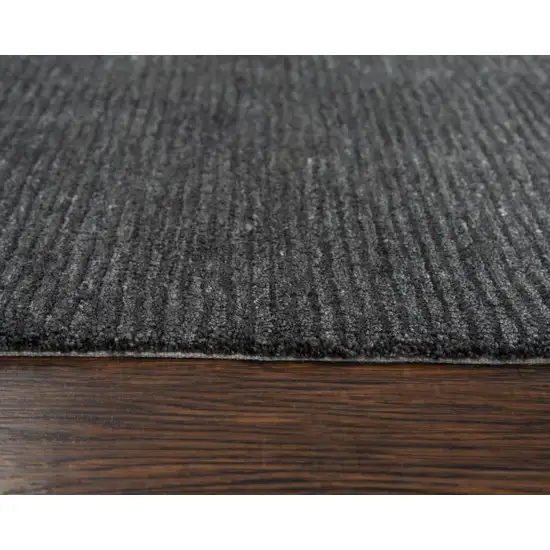 Charcoal And Gray Hand Tufted Area Rug With UV Protection Photo 5