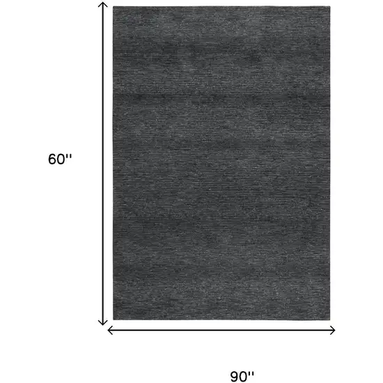 Charcoal And Gray Hand Tufted Area Rug With UV Protection Photo 6