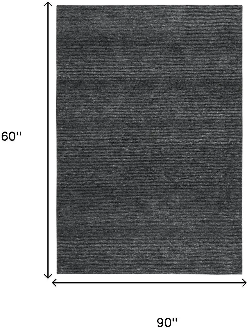 Charcoal And Gray Hand Tufted Area Rug With UV Protection Photo 6