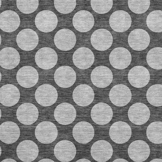 Charcoal And Gray Polka Dot Washable Area Rug With UV Protection Photo 2