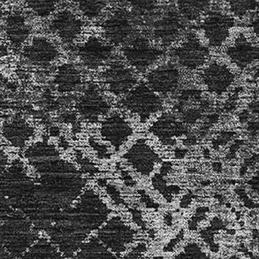 Charcoal And Ivory Abstract Geometric Washable Area Rug With UV Protection Photo 3