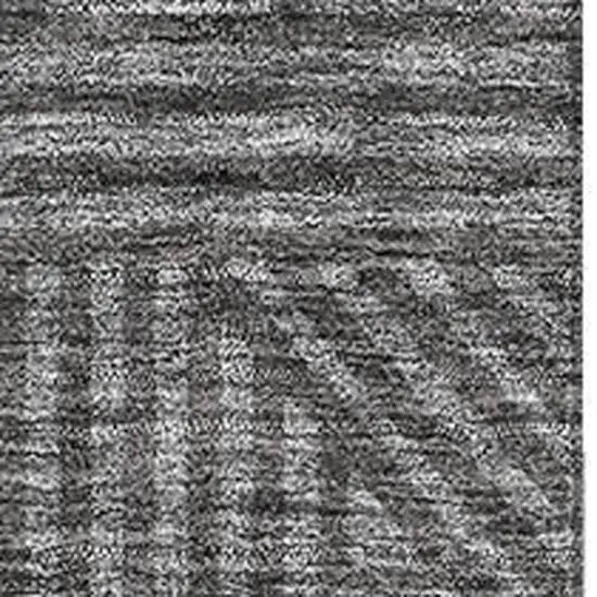 Charcoal And Ivory Abstract Geometric Washable Area Rug With UV Protection Photo 3