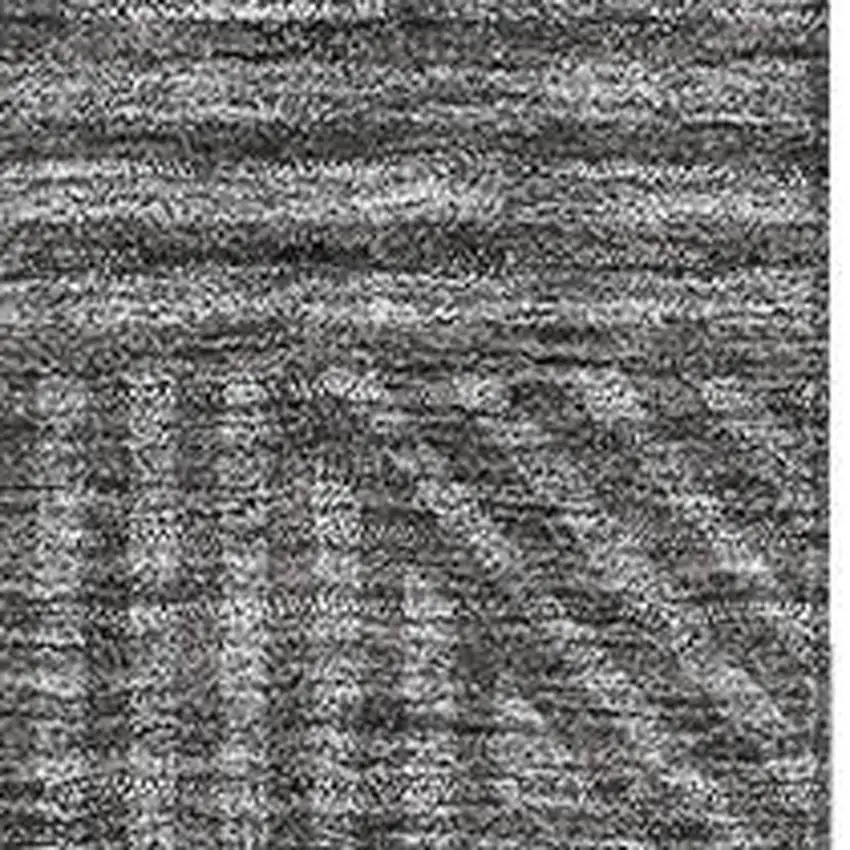 Charcoal And Ivory Abstract Geometric Washable Area Rug With UV Protection Photo 3
