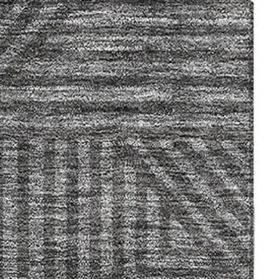 Charcoal And Ivory Abstract Geometric Washable Area Rug With UV Protection Photo 4