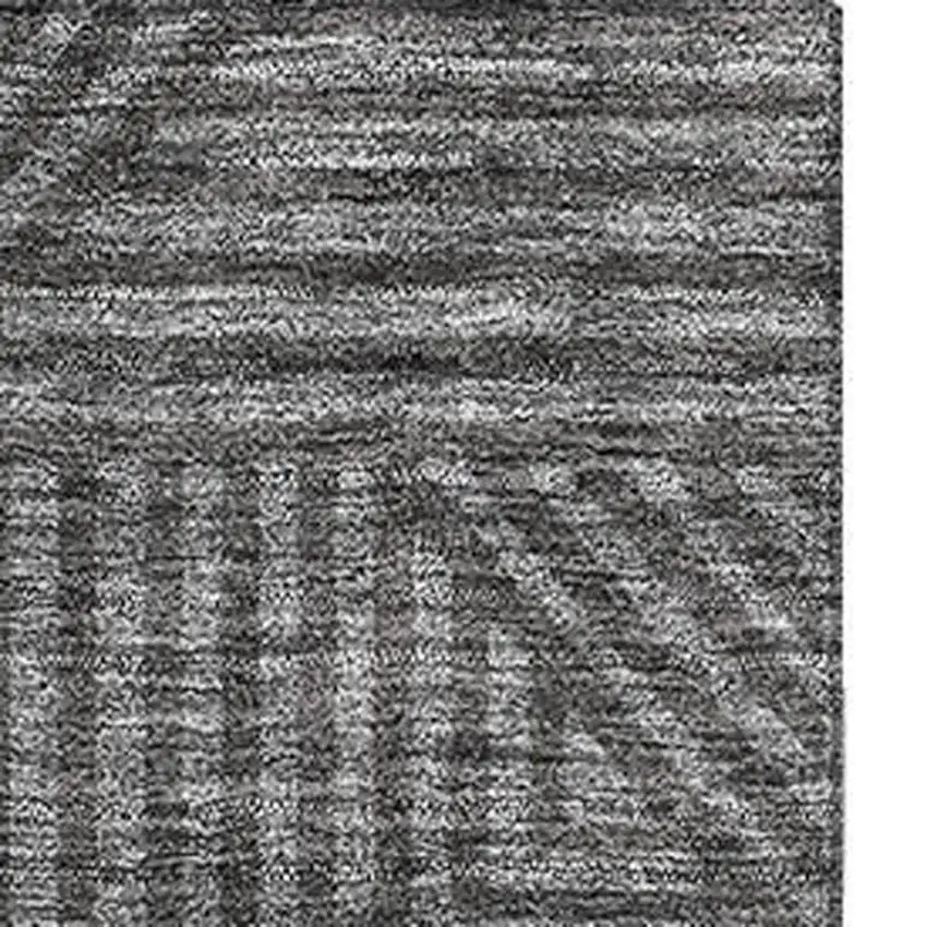 Charcoal And Ivory Abstract Geometric Washable Area Rug With UV Protection Photo 4