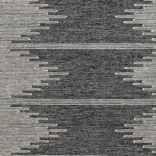 Charcoal And Ivory Abstract Washable Indoor Outdoor Area Rug Photo 6