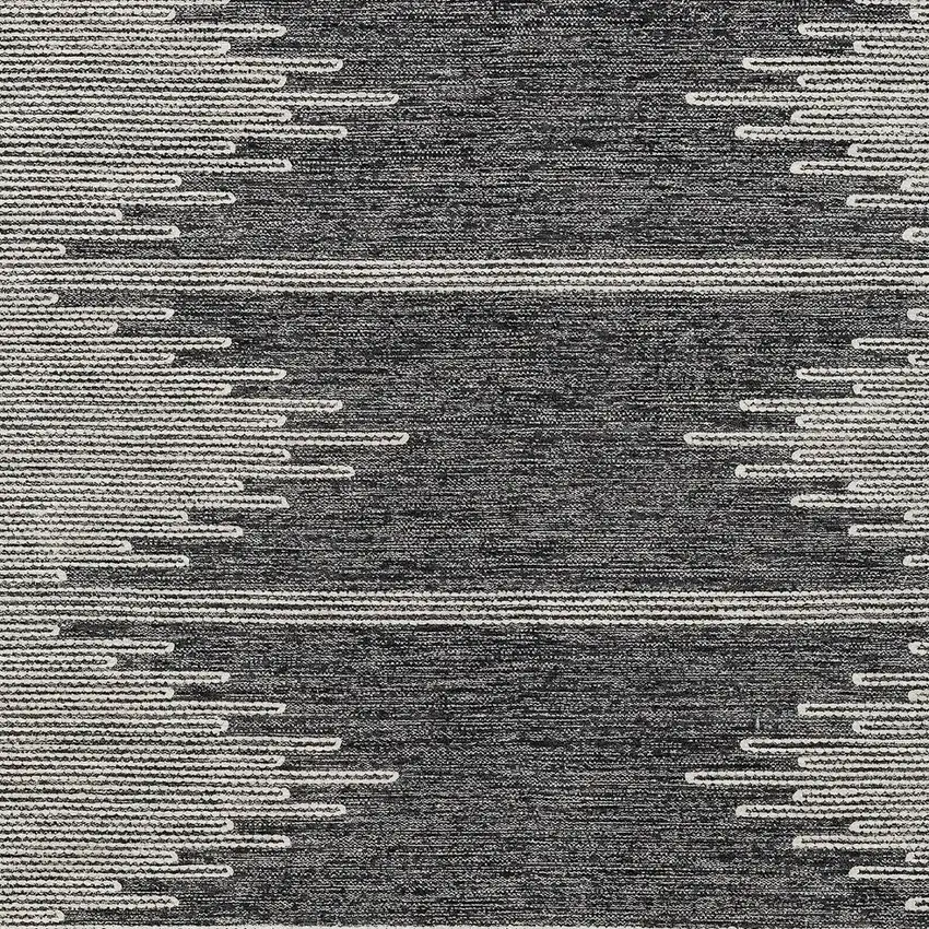 Charcoal And Ivory Abstract Washable Indoor Outdoor Area Rug Photo 6