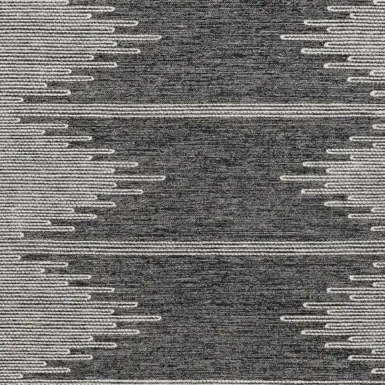 Charcoal And Ivory Abstract Washable Indoor Outdoor Area Rug Photo 7