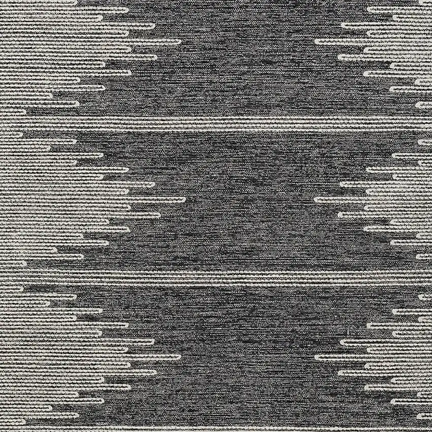 Charcoal And Ivory Abstract Washable Indoor Outdoor Area Rug Photo 7