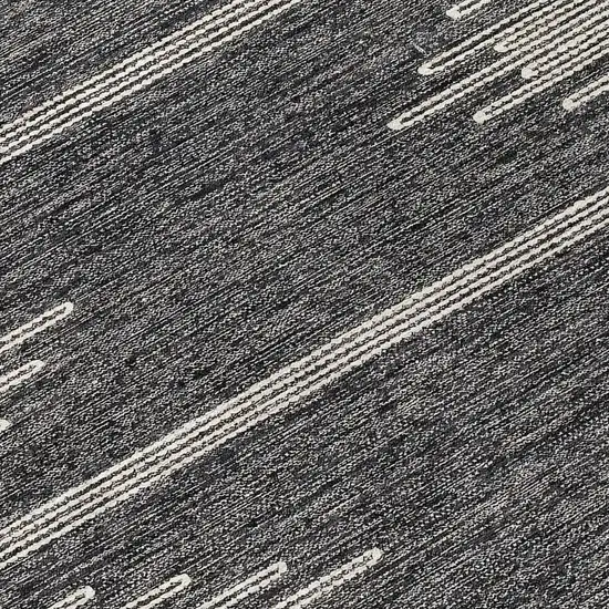 Charcoal And Ivory Abstract Washable Indoor Outdoor Area Rug Photo 6