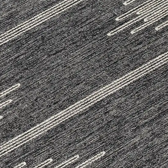 Charcoal And Ivory Abstract Washable Indoor Outdoor Area Rug Photo 6