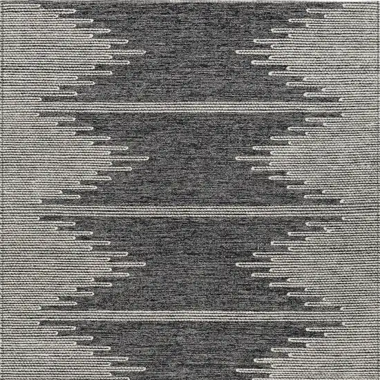 Charcoal And Ivory Abstract Washable Indoor Outdoor Area Rug Photo 7