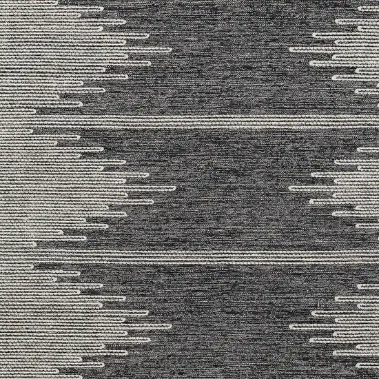 Charcoal And Ivory Abstract Washable Indoor Outdoor Area Rug Photo 7