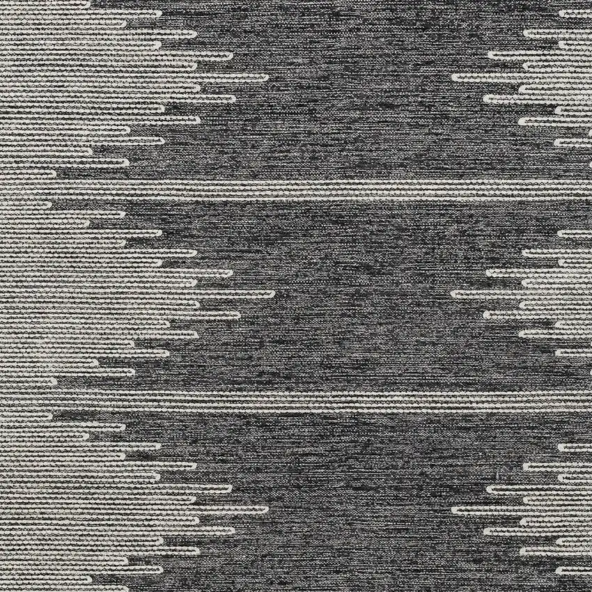 Charcoal And Ivory Abstract Washable Indoor Outdoor Area Rug Photo 7