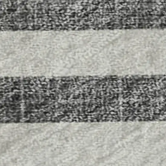 Charcoal And Ivory Geometric Washable Area Rug With UV Protection Photo 5