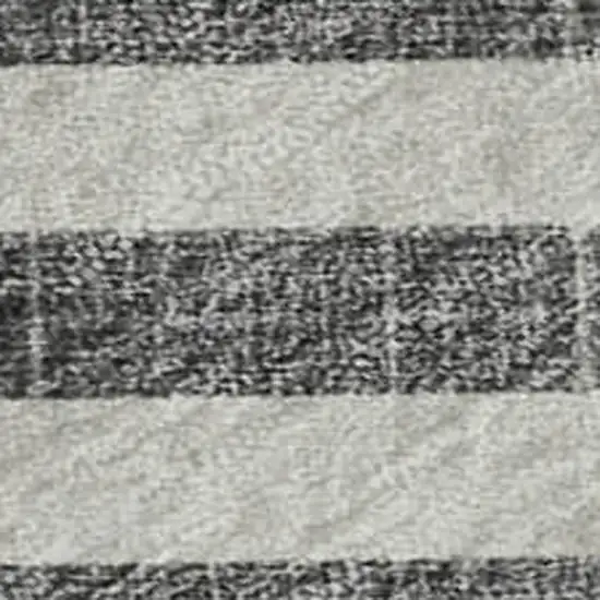 Charcoal And Ivory Geometric Washable Area Rug With UV Protection Photo 5