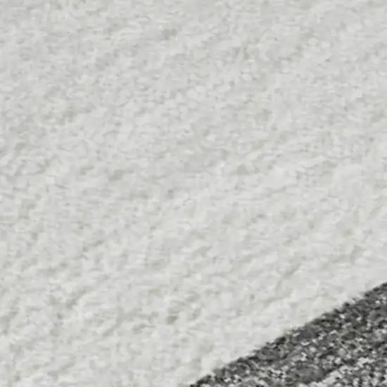 Charcoal And Ivory Striped Washable Area Rug With UV Protection Photo 8