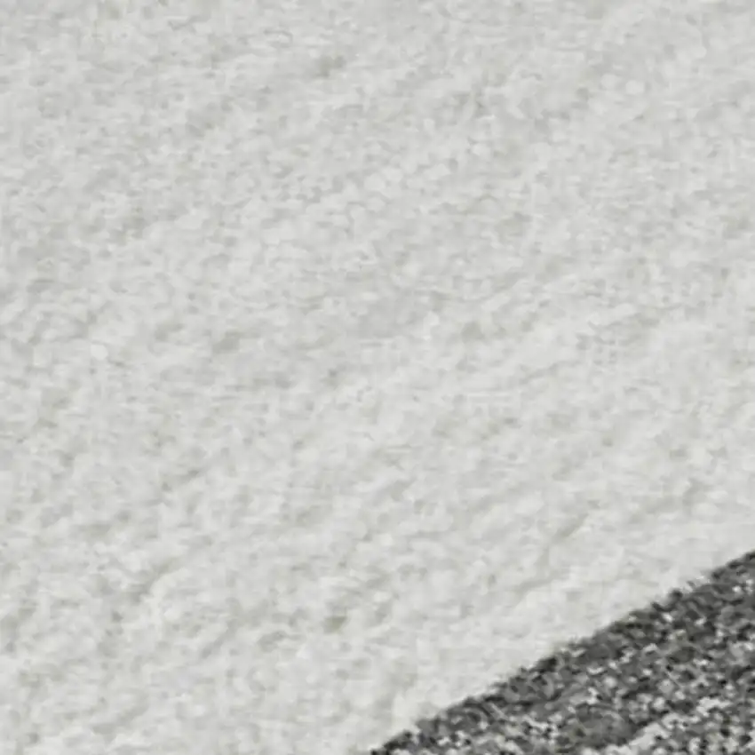 Charcoal And Ivory Striped Washable Area Rug With UV Protection Photo 8